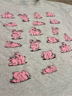 Vintage Single Stitch T-Shirt XL  90's Pig Sex Parody Coastal Concepts 2sided